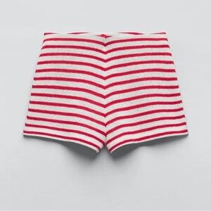 Zara Red Stripe Shorts L
